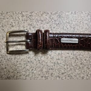 NWT Polo Ralph Lauren Brown Leather Belt, Size 49